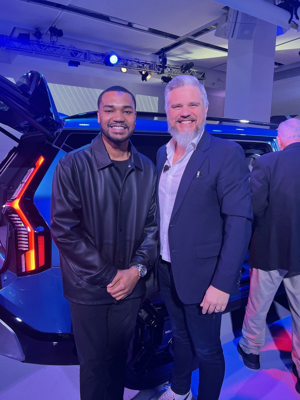 Kia vehicle reveal, with designer